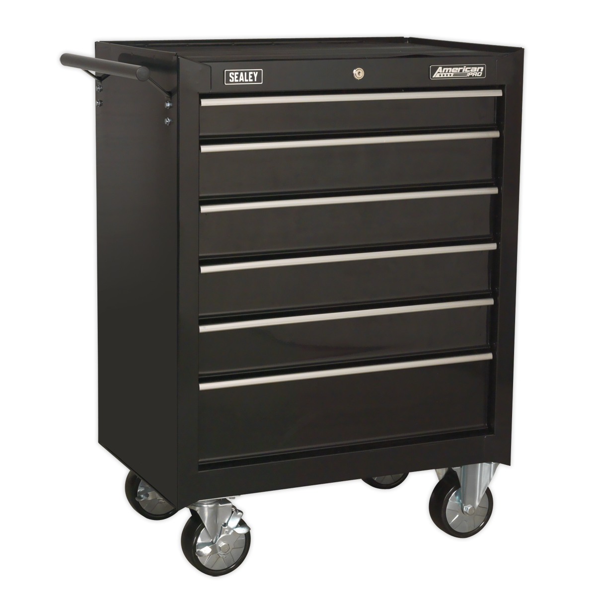 American PRO® Topchest, Mid-Box Chest & Rollcab Stack, 14 Drawer, Black (AP22BSTACK) (Factory Refurbished A)