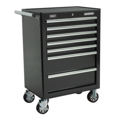 Superline PRO® Rollcab, 7 Drawer, Black (AP26479TB) (Factory Refurbished C)