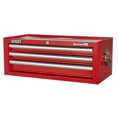 Superline PRO® Mid-Box Tool Chest, 3 Drawer, Red (AP3339) (Factory Refurbished D)