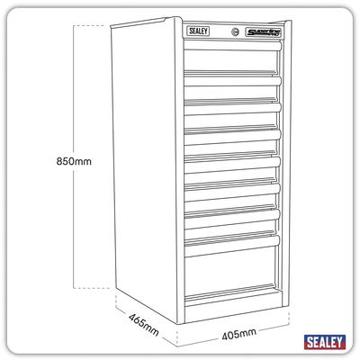 Superline PRO® Hang-On Chest, 8 Drawer, Black (AP33589B) (Factory Refurbished B)
