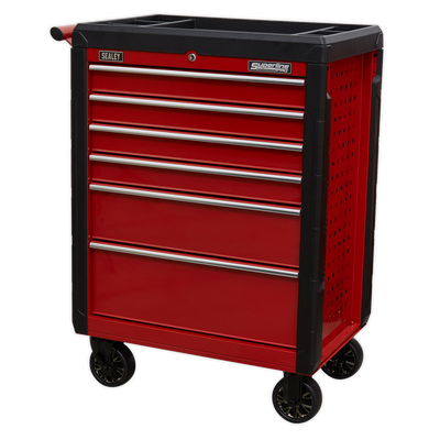 Superline PRO® Rollcab, 6 Drawer, Red (AP3406) (Factory Refurbished B)