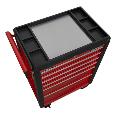 Superline PRO® Rollcab, 6 Drawer, Red (AP3406) (Factory Refurbished B)