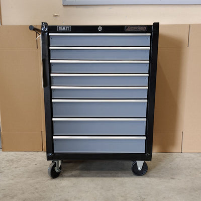 American PRO® Rollcab, 8 Drawer, Black/Grey (AP3508TB) (Factory Refurbished C)