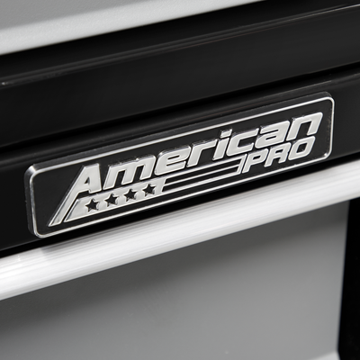 American PRO® Rollcab, 8 Drawer, Black/Grey (AP3508TB) (Factory Refurbished C)