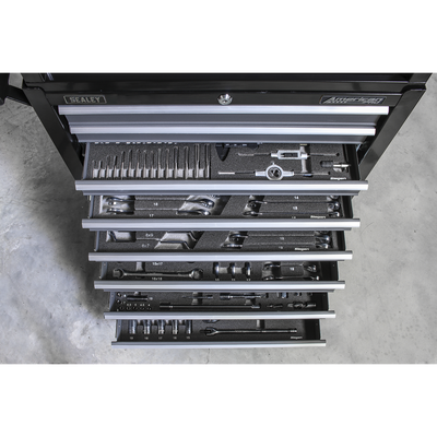 American PRO® Rollcab, 8 Drawer, Black/Grey (AP3508TB) (Factory Refurbished C)