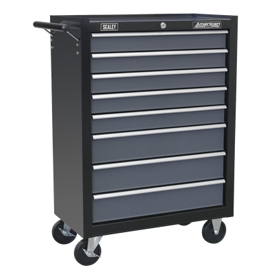 American PRO® Rollcab, 8 Drawer, Black/Grey (AP3508TB) (Factory Refurbished C)