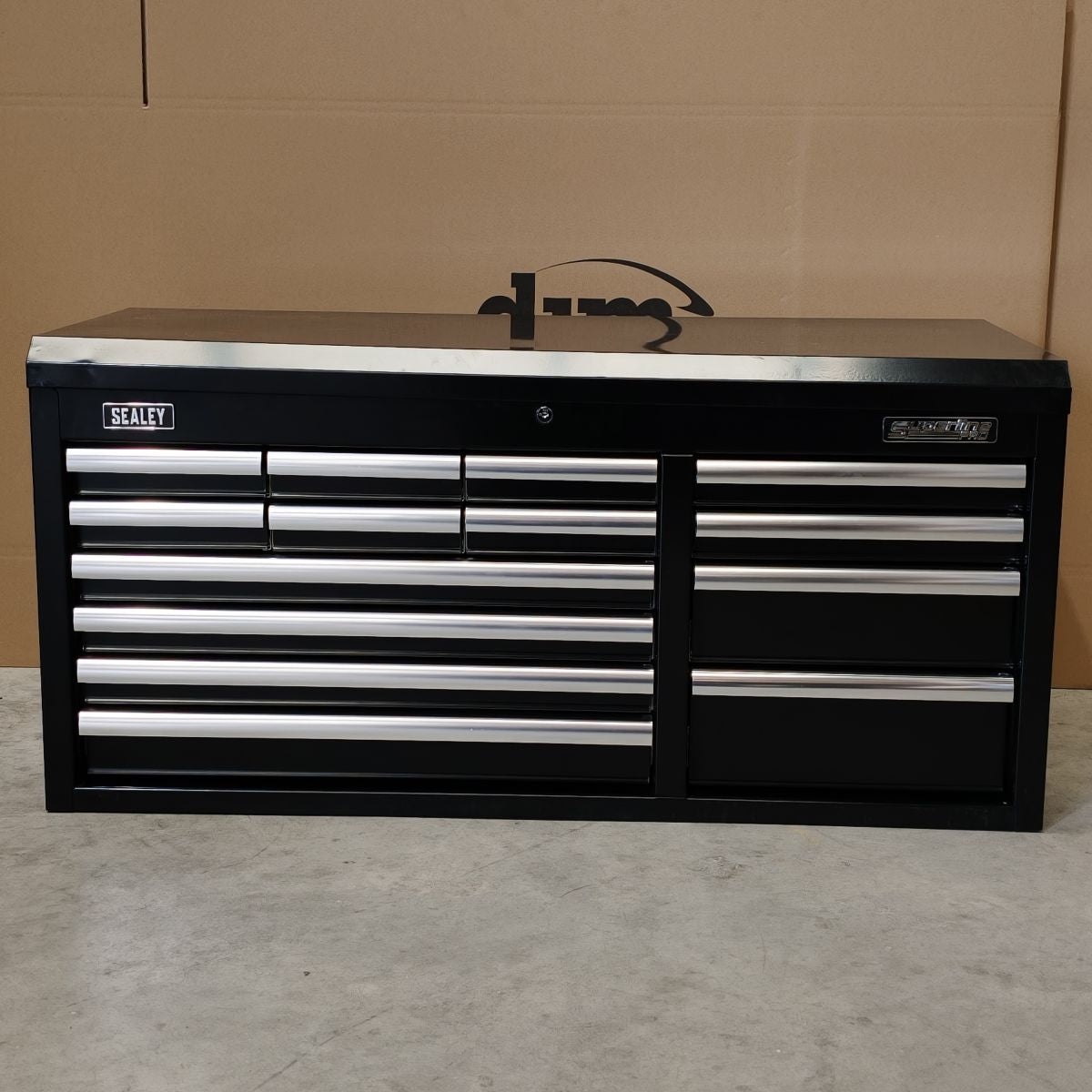 Superline PRO® Heavy-Duty Topchest, 14 Drawer, Black (AP41149B) (Factory Refurbished B)