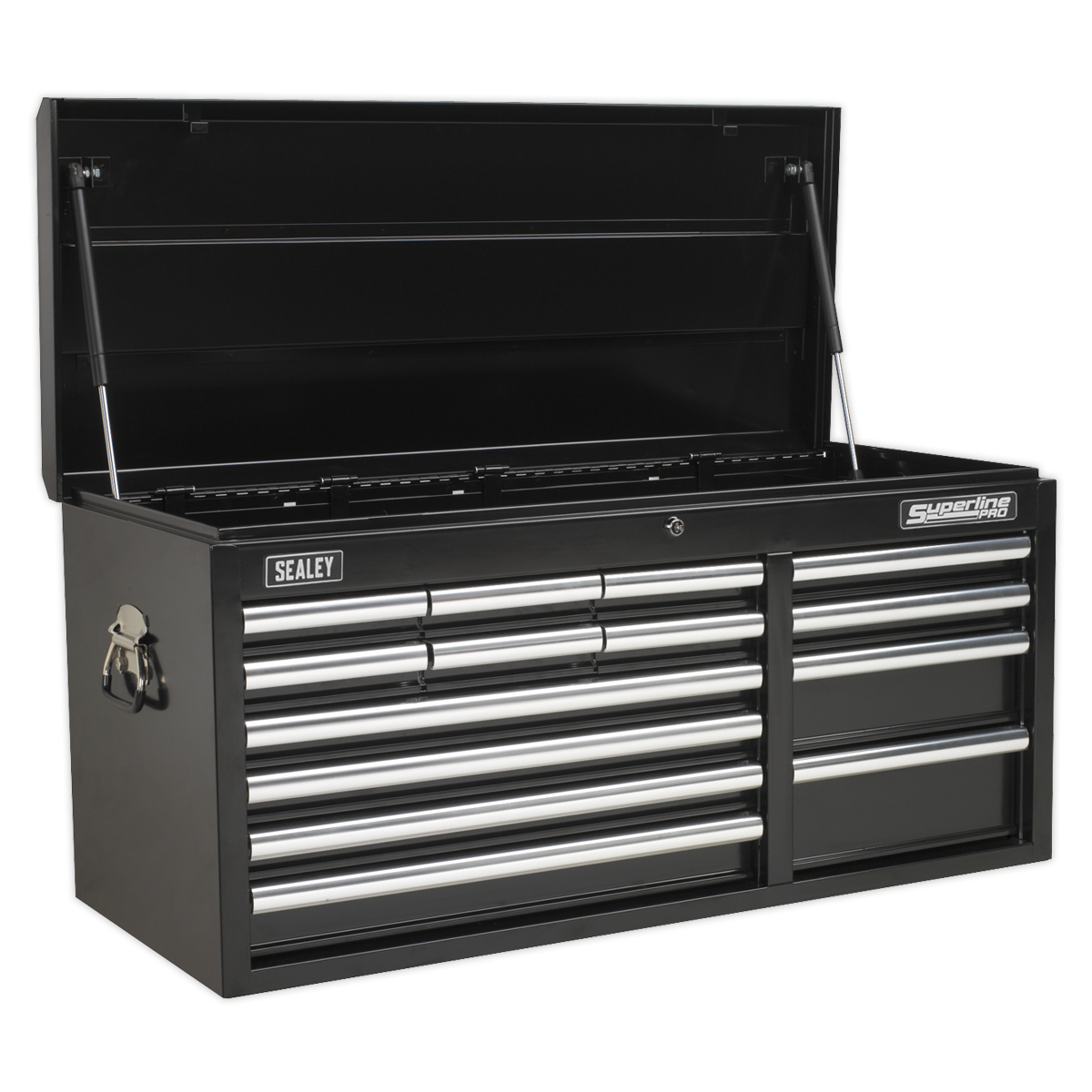 Superline PRO® Heavy-Duty Topchest, 14 Drawer, Black (AP41149B) (Factory Refurbished C)