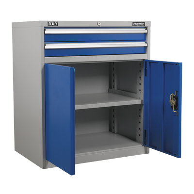 Premier Industrial™ Cabinet with 2 Drawers & 1 Shelf (API8810) (Factory Refurbished B)