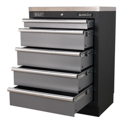 Superline PRO® Modular Floor Cabinet 680mm, 5 Drawer (APMS59) (Factory Refurbished C)