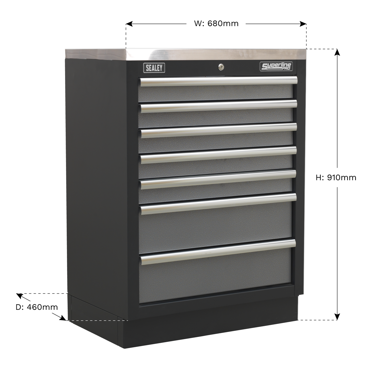 Superline PRO® Modular Floor Cabinet 680mm, 7 Drawer (APMS62) (Factory Refurbished B)