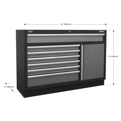 Superline PRO® Modular Floor Cabinet 1360mm, 7 Drawer (APMS64) (Factory Refurbished C)