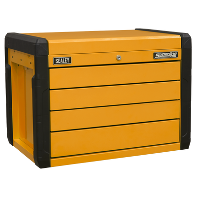 Superline PRO® Push-to-Open Topchest, 4 Drawer, Orange (APPD4O) (Factory Refurbished B)