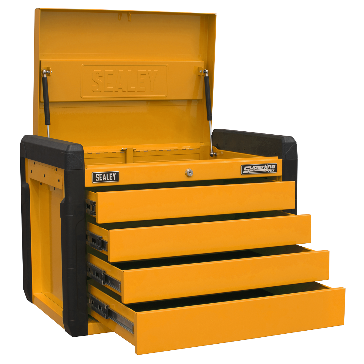 Superline PRO® Push-to-Open Topchest, 4 Drawer, Orange (APPD4O) (Factory Refurbished B)