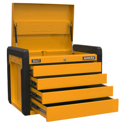 Superline PRO® Push-to-Open Topchest, 4 Drawer, Orange (APPD4O) (Factory Refurbished B)