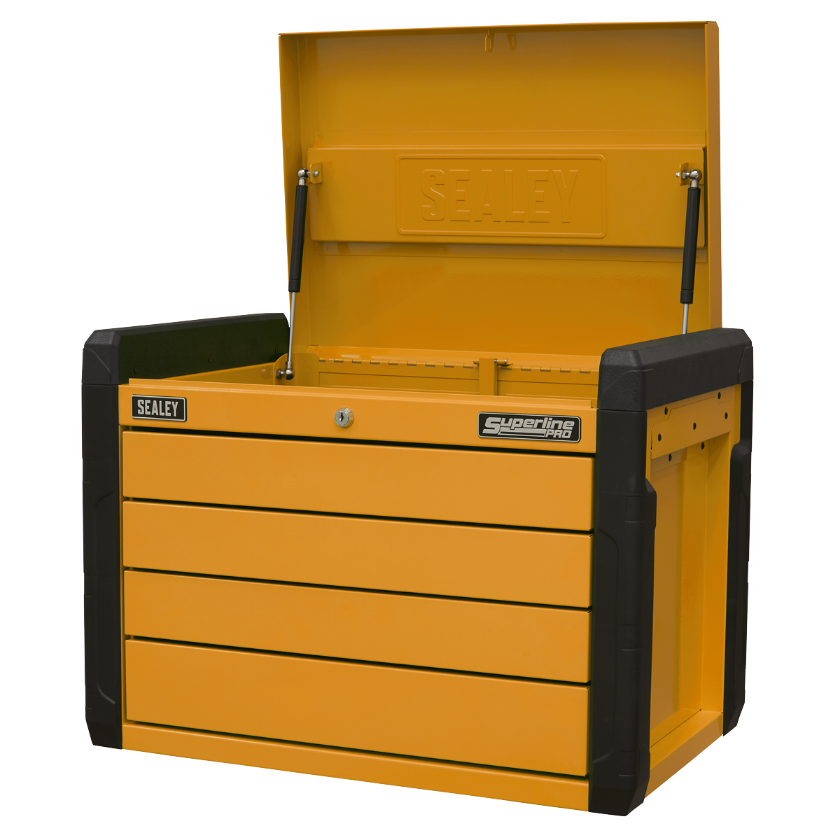 Superline PRO® Push-to-Open Topchest, 4 Drawer, Orange (APPD4O) (Factory Refurbished B)