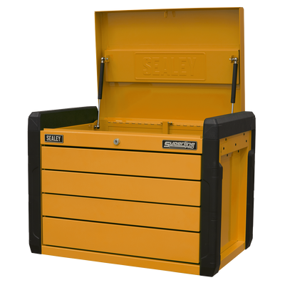 Superline PRO® Push-to-Open Topchest, 4 Drawer, Orange (APPD4O) (Factory Refurbished B)