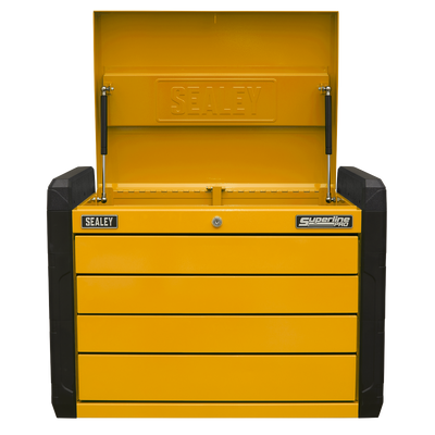 Superline PRO® Push-to-Open Topchest, 4 Drawer, Orange (APPD4O) (Factory Refurbished B)