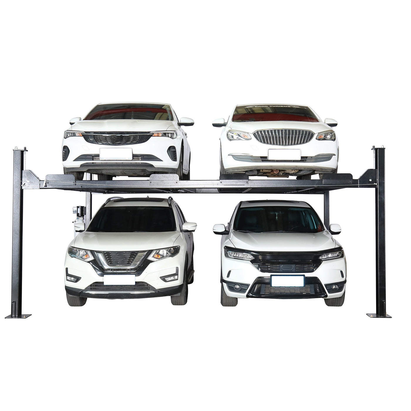 APlusLift HW-9KDP 9000 lb double-deck four-post parking storage car lift