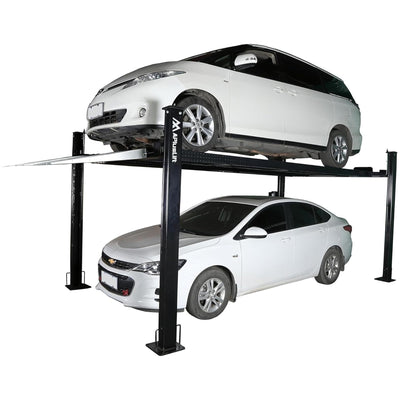 APlusLift 8000LB 4-Post Portable Parking Storage Service Car Lift – HW-8S or HW-8SXLT