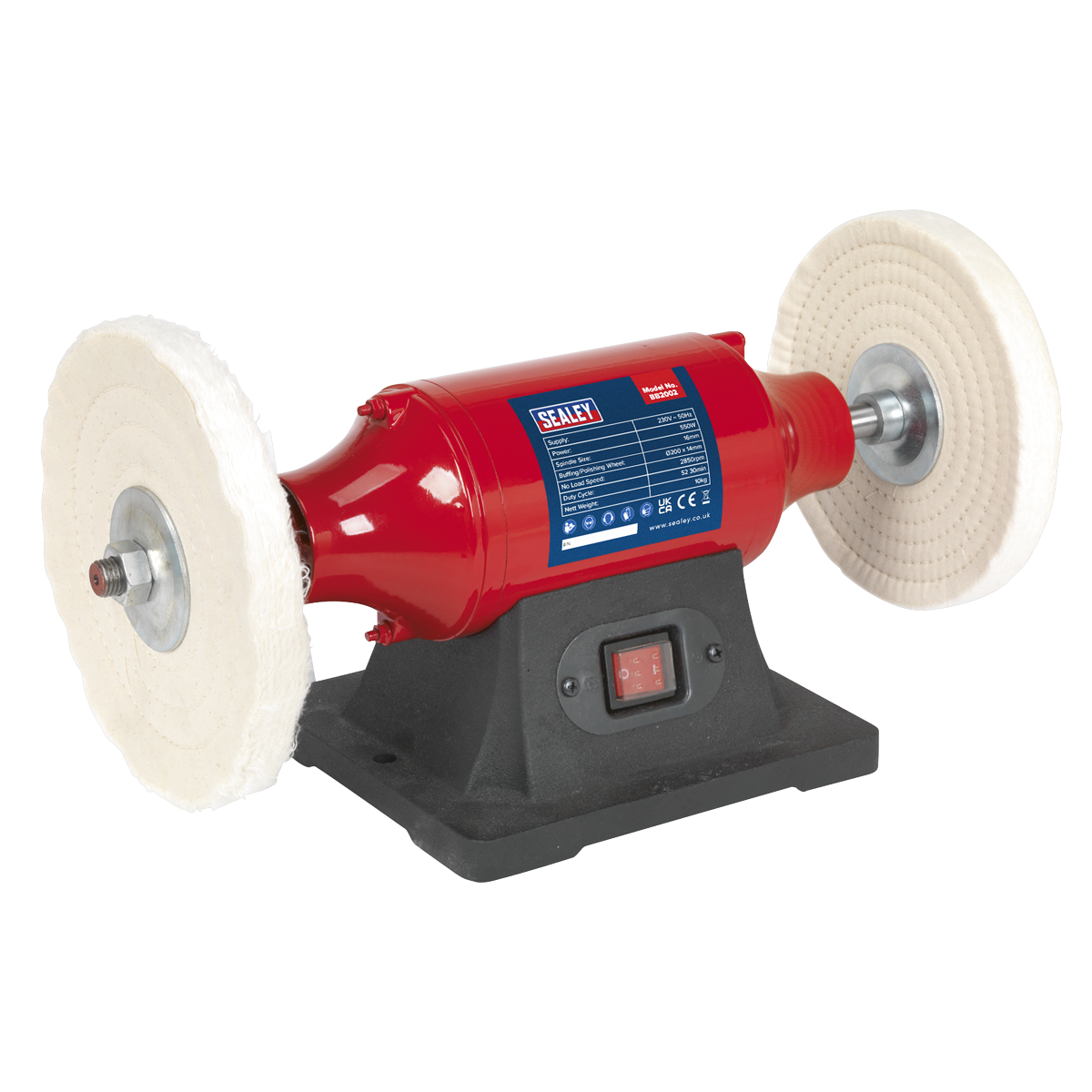 Bench Mounting Buffer/Polisher, 200mm, 550W (BB2002) (Factory Refurbished A)