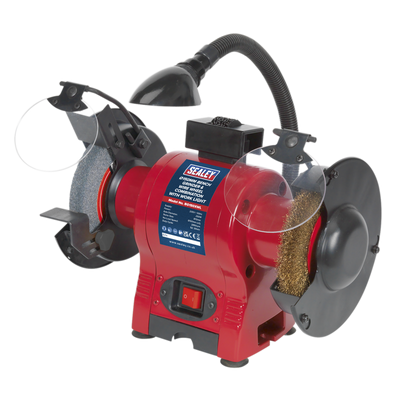 150mm Bench Grinder & Wire Wheel Combination with Worklight 250W/230V (Factory Refurbished B)
