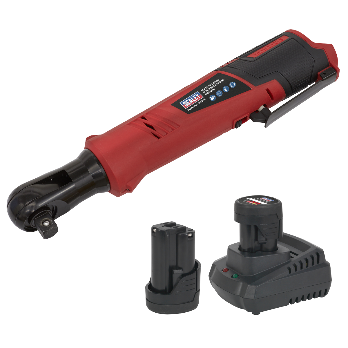 SV12 Series 1/2"Sq Drive Cordless Ratchet Wrench Kit 12V 2Ah (CP1209KIT) (Factory Refurbished B)
