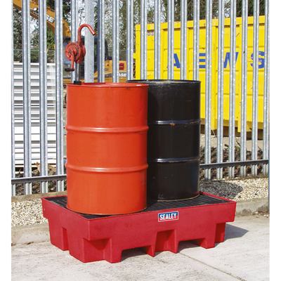 Polyethylene Barrel Bund/Spill Pallet 1220 x 820 x 330mm (Factory Refurbished C)