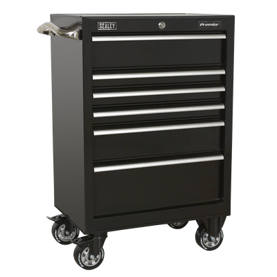 Premier™ Heavy-Duty Rollcab 675mm, 6 Drawer, Black (PTB67506) (Factory Refurbished B)
