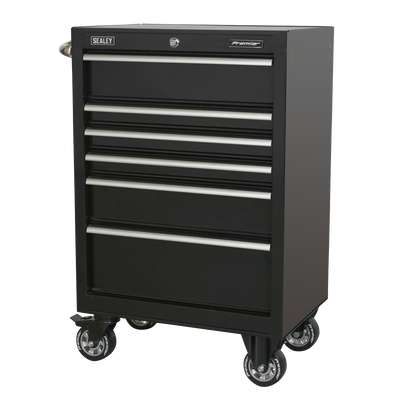 Premier™ Heavy-Duty Rollcab 675mm, 6 Drawer, Black (PTB67506) (Factory Refurbished B)