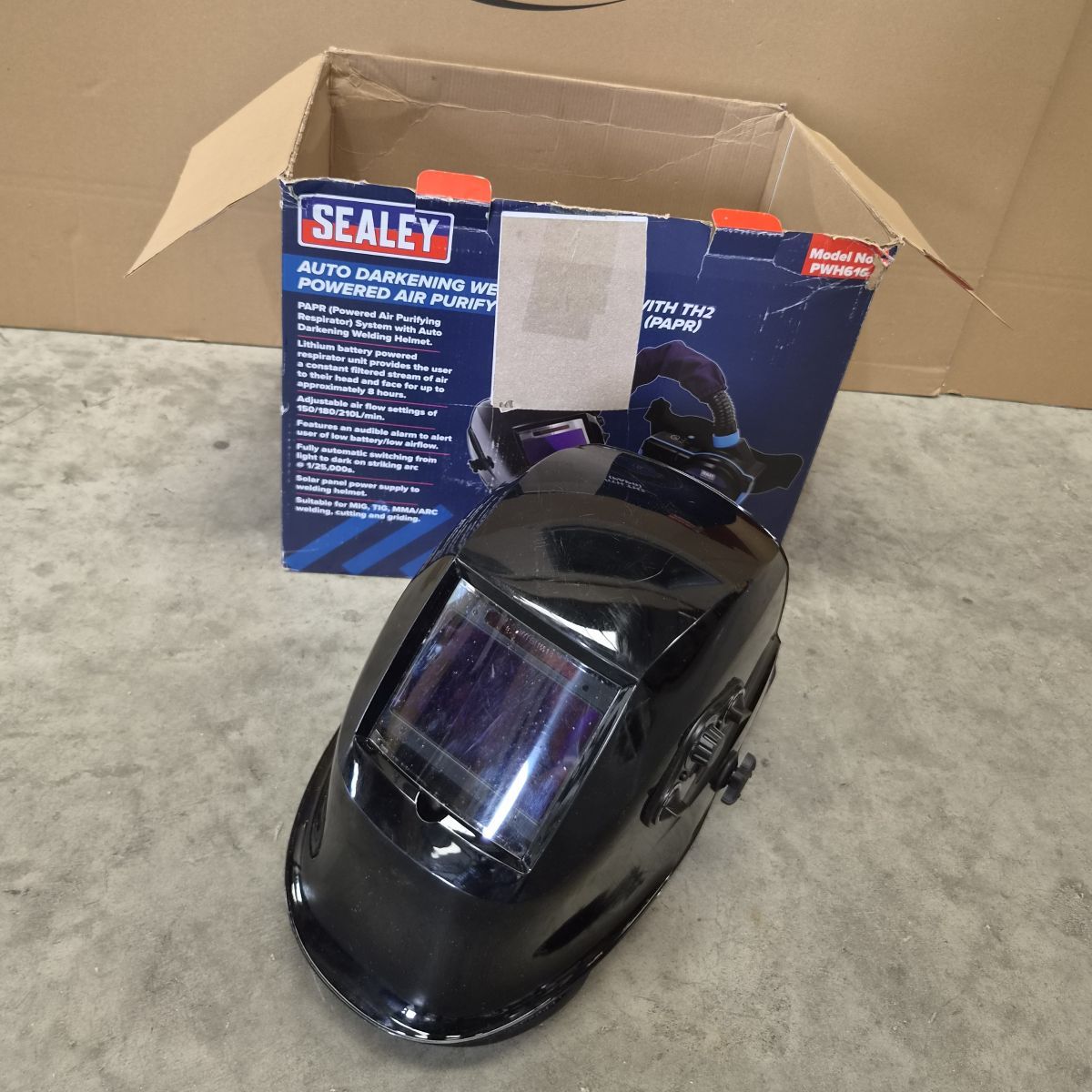 Auto Darkening Welding Haelmet with TH2 Powered Air Purifying Respirator (PWH616) (Factory Refurbished C)