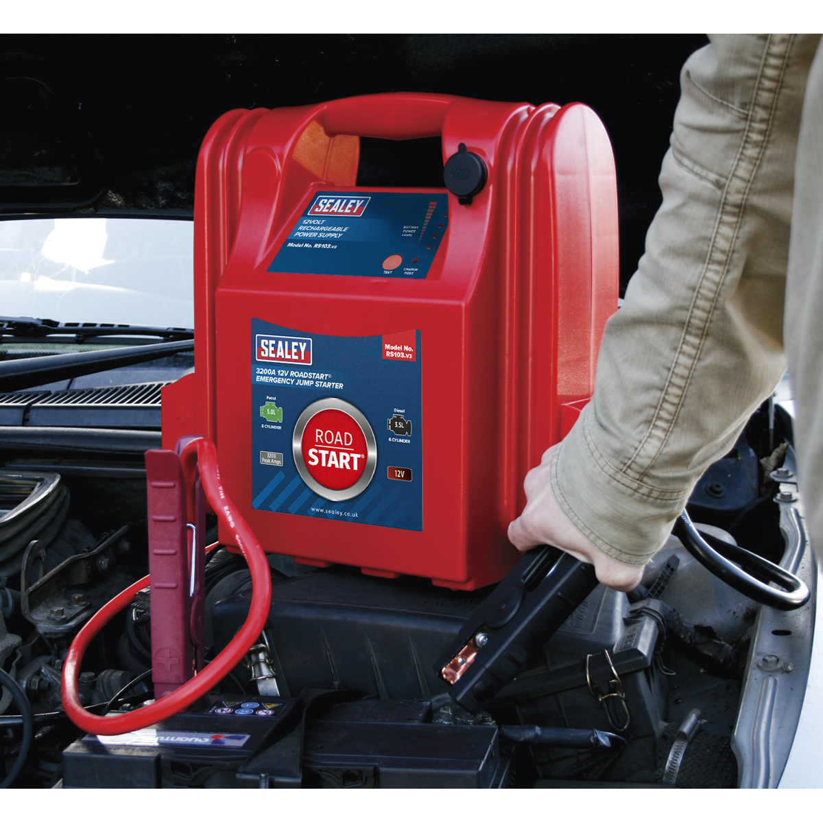 RoadStart® 12V Emergency Jump Starter, 3200A (RS103) (Factory Refurbished C)