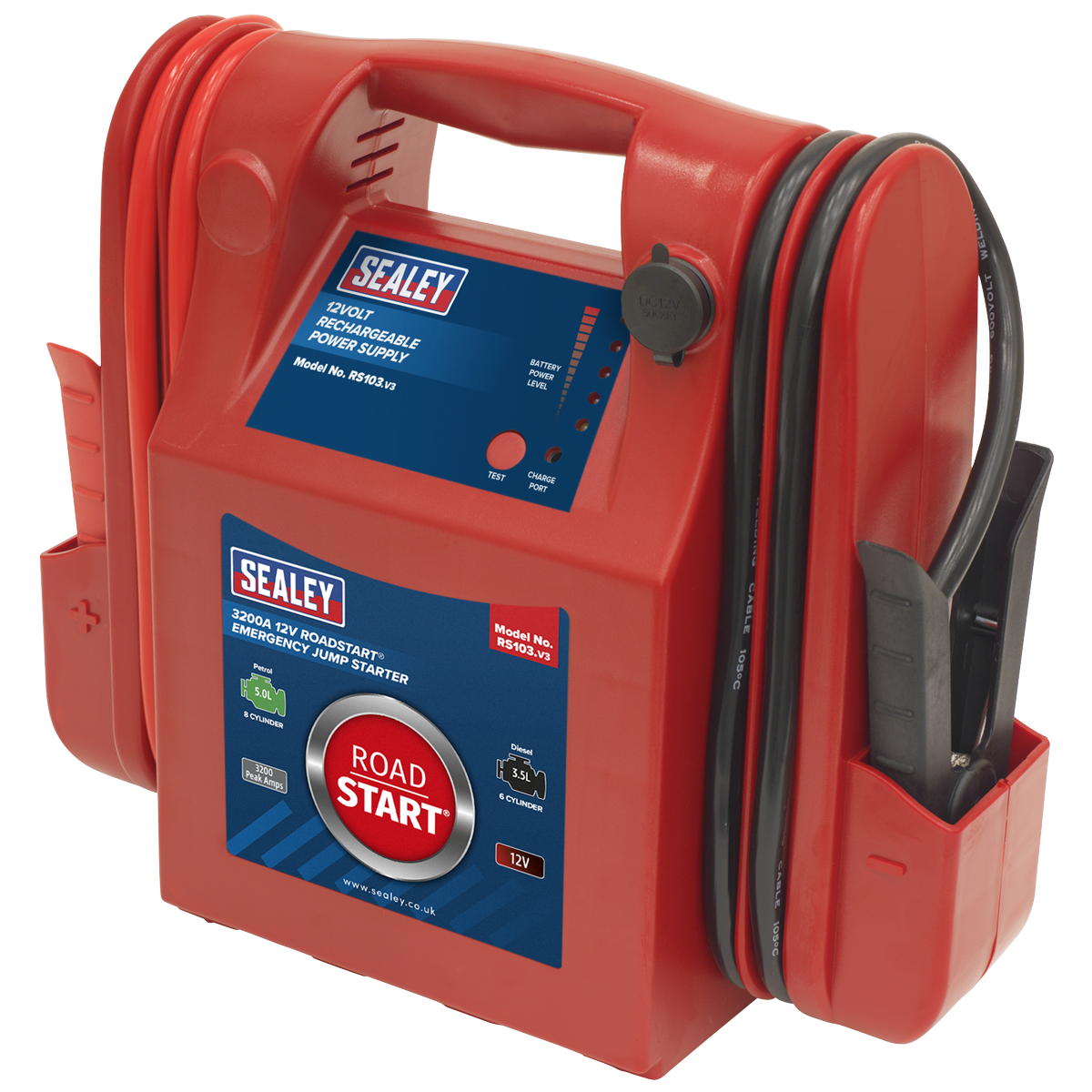 RoadStart® 12V Emergency Jump Starter, 3200A (RS103) (Factory Refurbished C)