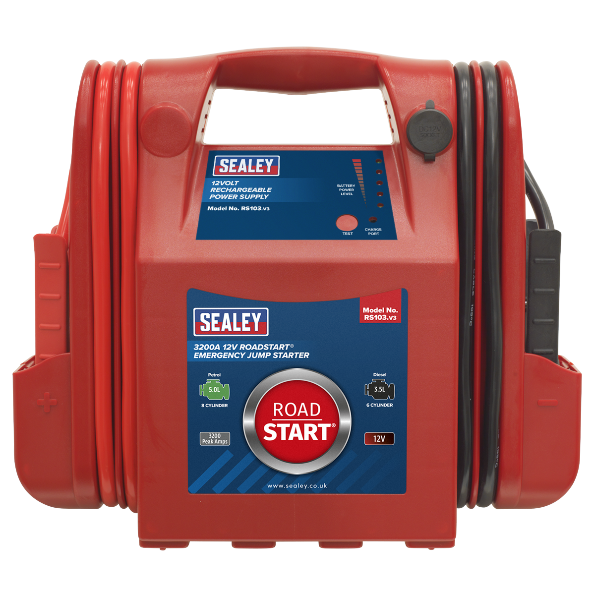 RoadStart® 12V Emergency Jump Starter, 3200A (RS103) (Factory Refurbished B)