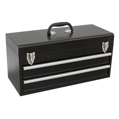 Siegen Portable Tool Chest with Tool Kit, 2 Drawer, Black (S01055) (Factory Refurbished A)