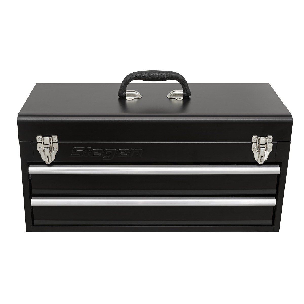 Siegen Portable Tool Chest with Tool Kit, 2 Drawer, Black (S01055) (Factory Refurbished A)