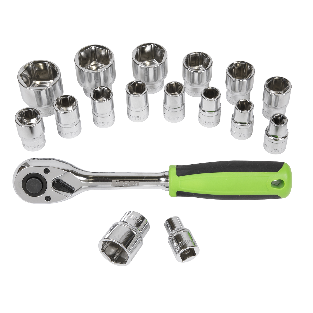 Siegen Socket Set 1/2in Sq Drive 17pc (S01245) (Factory Refurbished A)