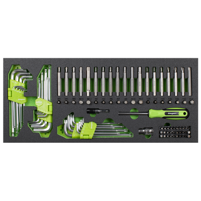 Siegen Topchest & Rollcab Combination with Tool Kit, 6 Drawer, Black (S01267) (Factory Refurbished C)