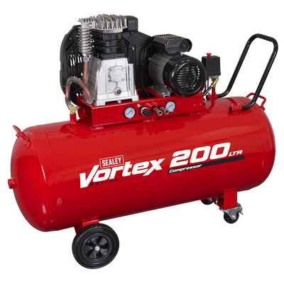200L Belt Drive Air Compressor with Cast Cylinders & Wheels, 3.5hp (SAC1203B) (Factory Refurbished B)