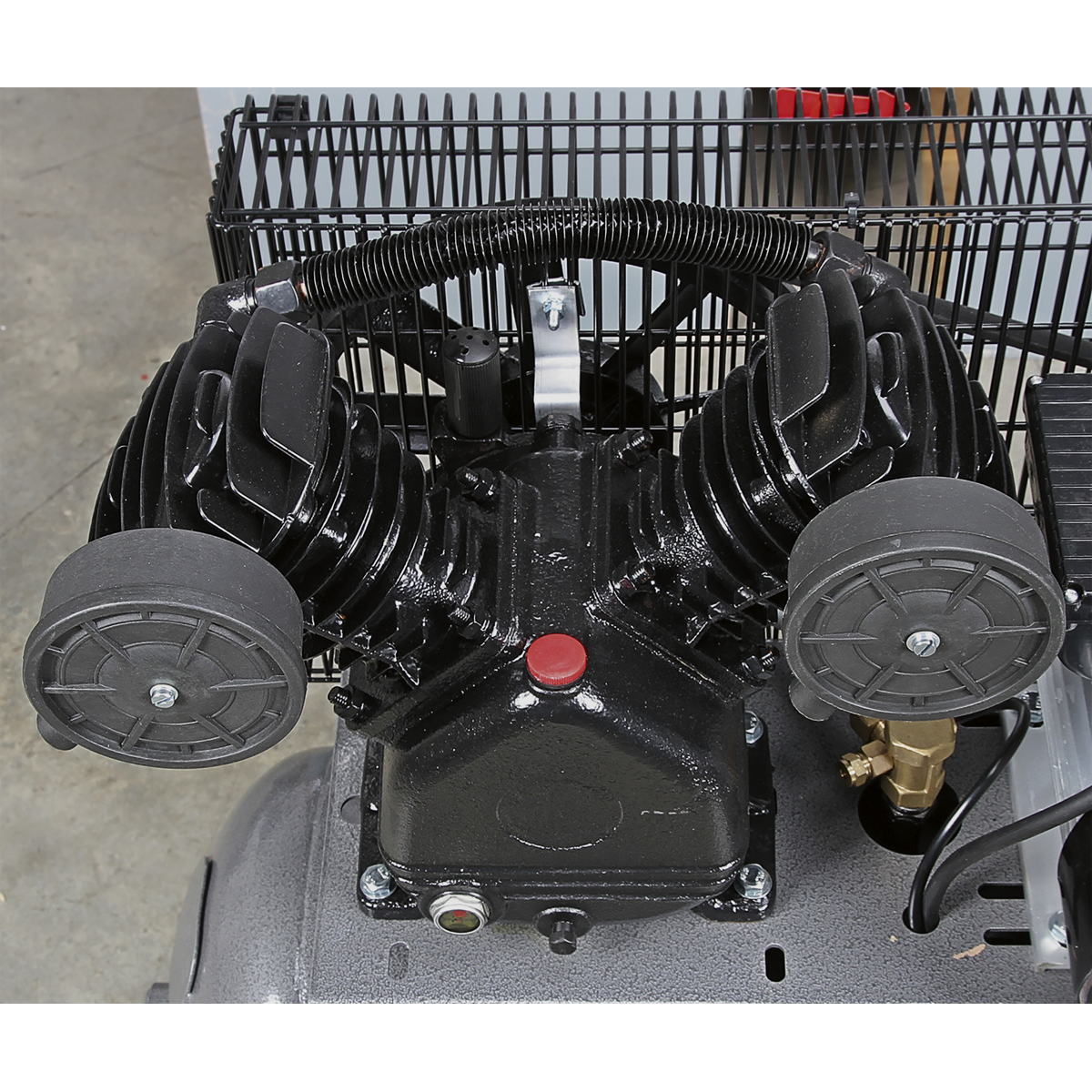 Premier 100L Belt Drive Air Compressor with Front Panel, 3hp (SAC3103B) (Factory Refurbished B)