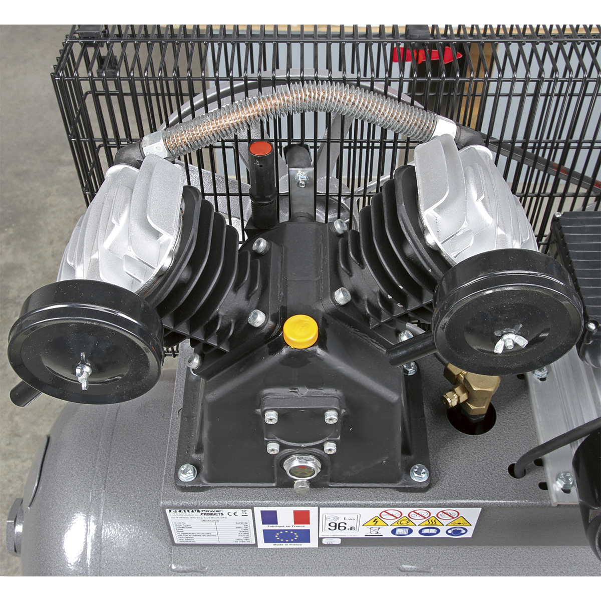 Premier 200L Belt Drive Air Compressor with Front Panel, 3hp (SAC3203B) (Factory Refurbished B)