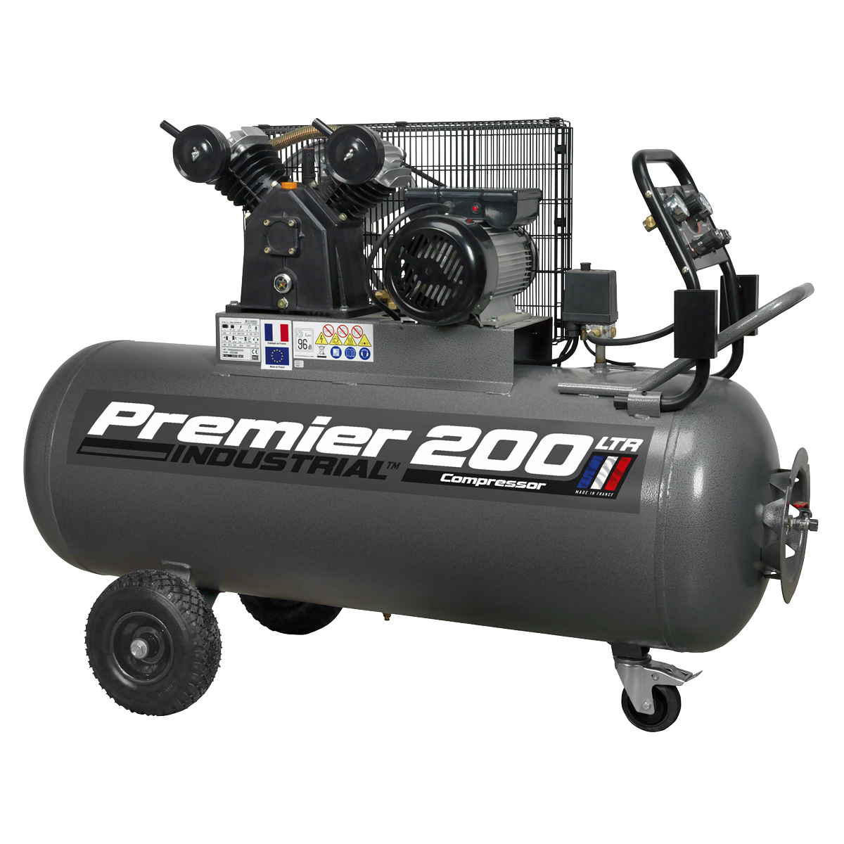 Premier Industrial 200L Belt Drive Air Compressor SAC3203B, factory refurbished