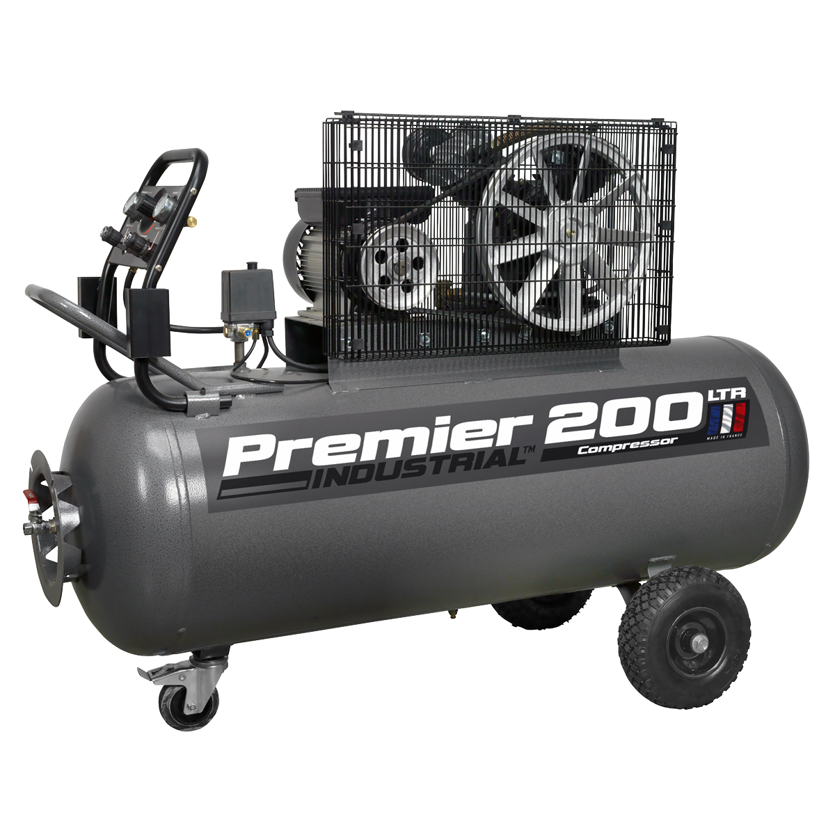 Premier 200L Belt Drive Air Compressor with Front Panel, 3hp (SAC3203B) (Factory Refurbished B)