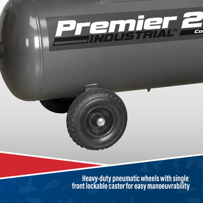 Premier 200L Belt Drive Air Compressor with Front Panel, 3hp (SAC3203B) (Factory Refurbished B)