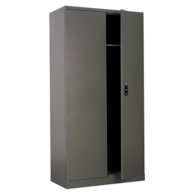 Floor Cabinet 2 Door 4 Shelf & Hanging Rail (Factory Refurbished C)