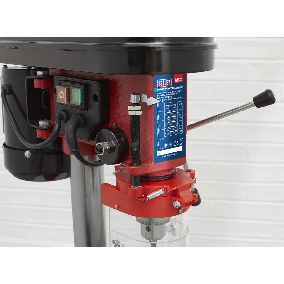 Bench Pillar Drill 580mm, 5-Speed, 350W (SDM30) (Factory Refurbished A)