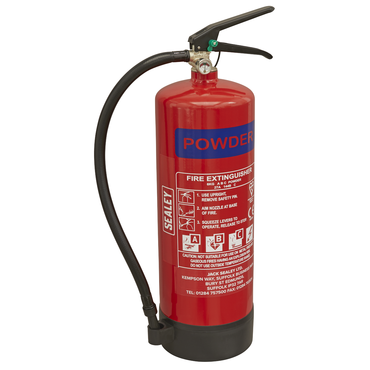 Dry Powder Fire Extinguisher 6kg (SDPE06) (Factory Refurbished A)