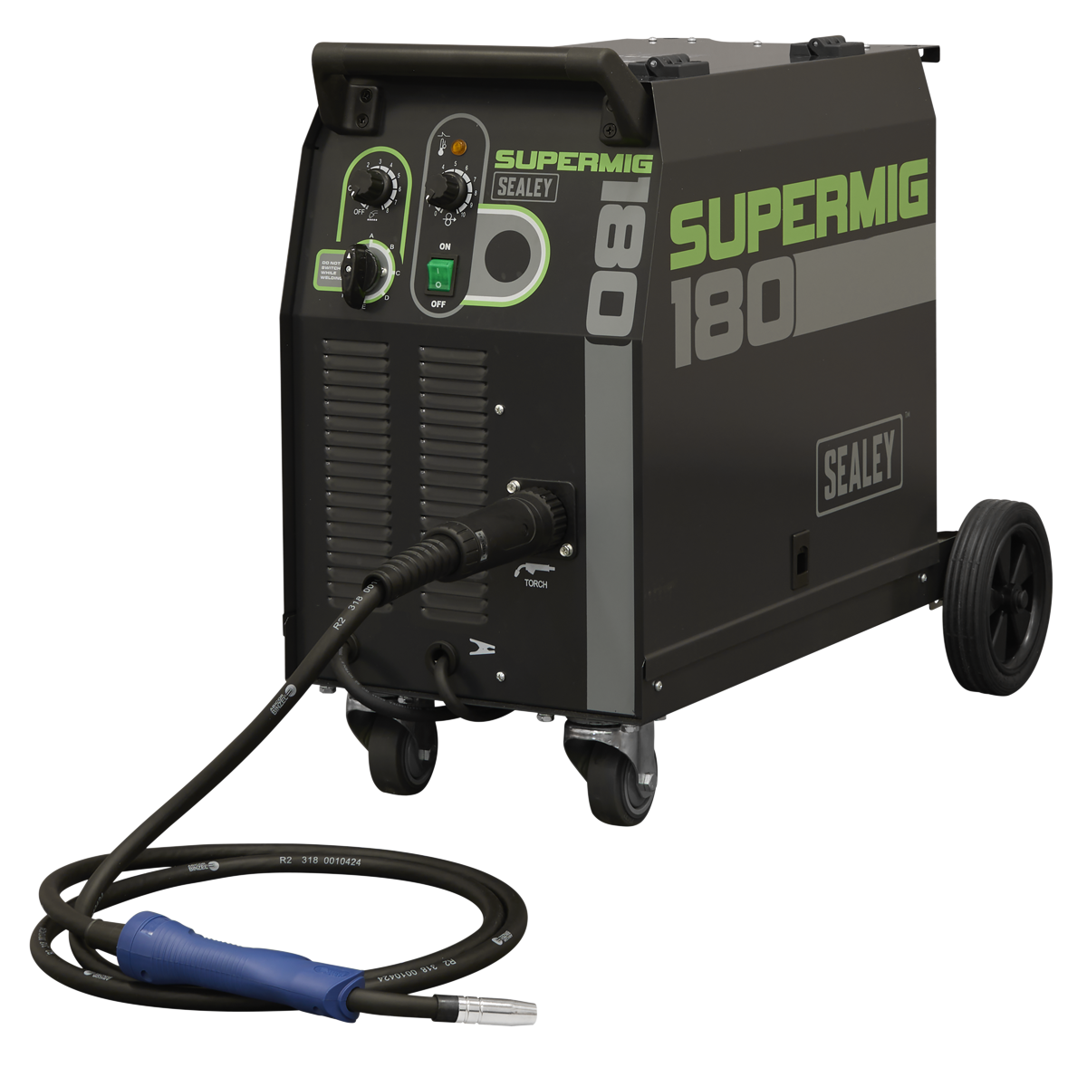Professional Gas/Gasless MIG Welder with Euro Torch, 180A (SUPERMIG180) (Factory Refurbished D)