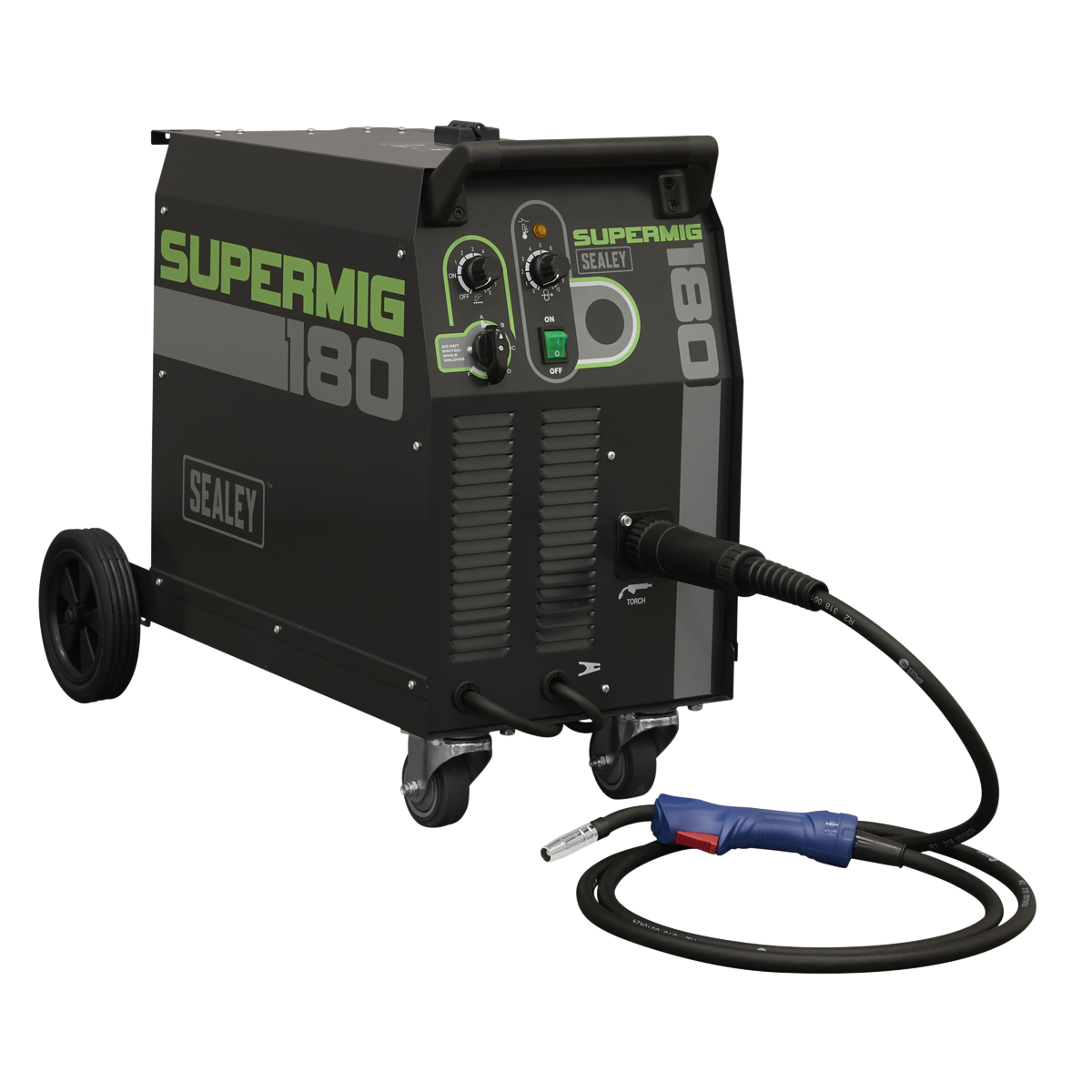 Professional Gas/Gasless MIG Welder with Euro Torch, 180A (SUPERMIG180) (Factory Refurbished D)