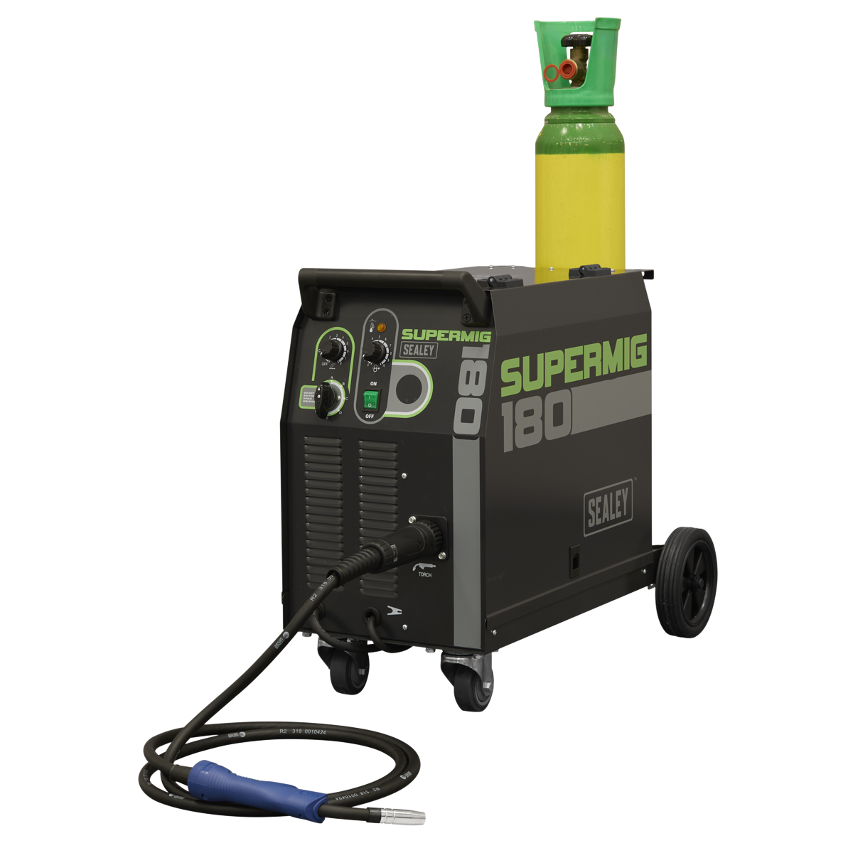 Professional Gas/Gasless MIG Welder with Euro Torch, 180A (SUPERMIG180) (Factory Refurbished C)